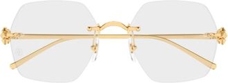 Cartier CT0646o Zonnebril - Dames - Zonnebrillen - Geel - ONE Size - Accessoires