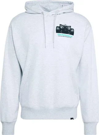 adidas x Mercedes AMG Petronas Formula 1 Team Hoodie Asia Sizing Light Grey Heather Semi Mint Rush HY8003
