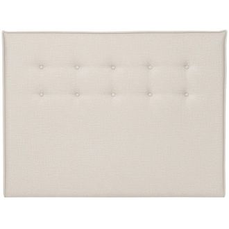 NATYAL Cabecero tapizado con capiton&eacute; para cama de 150cm en color crudo