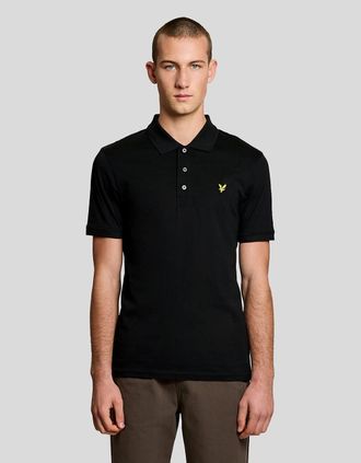 Lyle & Scott Lyle And Scott Mens Cotton Jersey Polo Shirt - Black - Size: 34