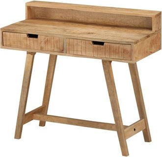 vidaXL Desk 100x45x90 cm Solid Rough Mango Wood Vidaxl