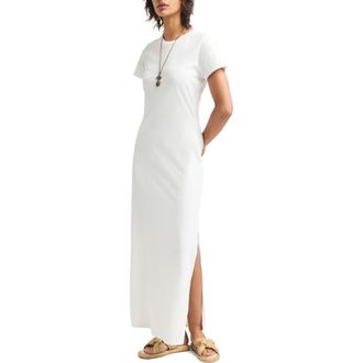 Vitamin A Coast Cotton T-Shirt Maxi Dress in White at Nordstrom, Size X-Small
