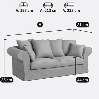 La Redoute Interieurs Zetel 2-, 3- of 4-zits, afneembare hoes, in dik linnen, superieur comfort, ADELIA