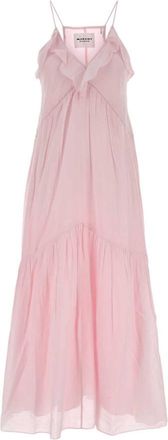 Isabel Marant Light Pink V-Neck Maxi Dress