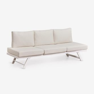 Sklum Sof&aacute; De Jard&iacute;n De 3 Plazas Reclinable En Aluminio Libanc Sklum