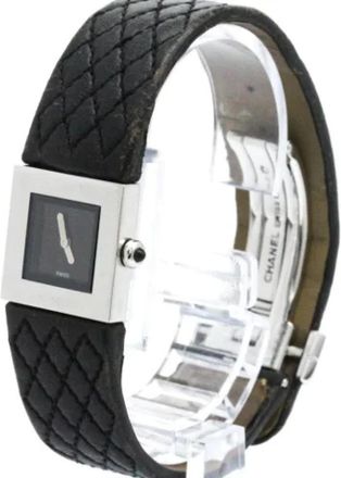 Chanel Pre-owned Watches, female, Black, Size: ONE SIZE Pre-owned Stainless Steel Watch