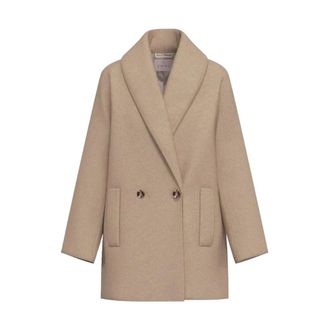 Marella Emmmela Jas - Dames - Mantels - Beige - Maat: 2XS Wol
