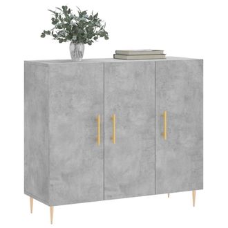 Berkfield Home Sideboard Concrete Grey 90x34x80 cm Engineered Wood | Size: 90 x 34 x 80 cm