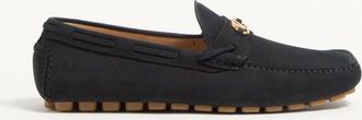 Valentino Garavani Mocassino Driver Fastaway In Cervo Suede Uomo NERO 40.5