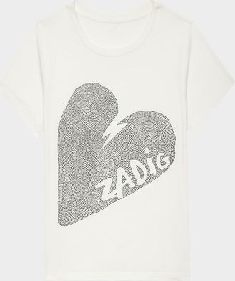 Zadig&Voltaire Alys Embellished Big Heart T-Shirt