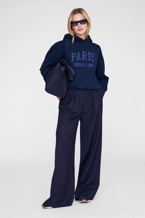 Anine Bing Debbie Shrunken Hoodie in Washed Navy at Nordstrom, Size X-Small