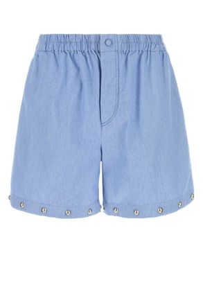 Valentino Garavani Lichtblauwe Denim Bermuda Shorts