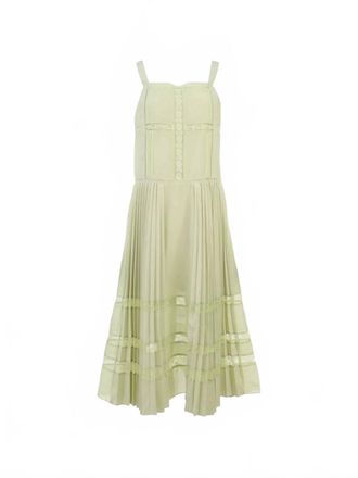 3.1 Phillip Lim Womens Pleated Tank Midi Dress In Sage