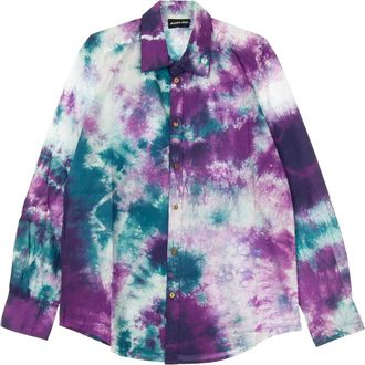 Mauna Kea Tie Dye Longsleeve Shirt Multicolor - Heren - Casual Overhemden - Veelkleurig - XL - Katoen - Overhemden