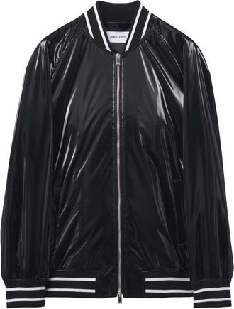 Alexander McQueen Vloeibare Vinyl Bomberjack in Zwart - Heren - Bomber jackets - Zwart - M - Jassen