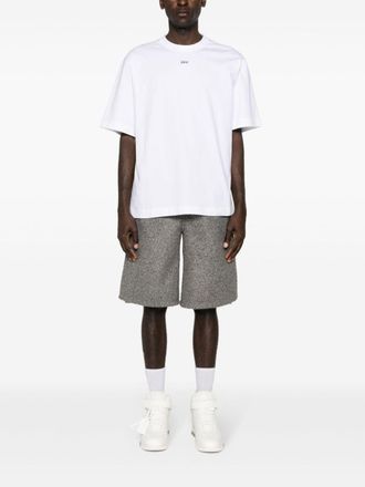 Off-white T-shirt in cotone con logo - Bianco