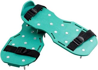 OEM Escarificador Manual - 2 Zapatas De Nivelaci&oacute;n Con Clavos, Suelas De 25 Mm Y P&uacute;as - Zapatos Ajustables Para Aireador De C&eacute;sped, Trabajos De Pavimentac