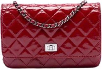 Chanel Pre-owned Wallet on Chain - Dames - Vintage Schoudertas - Rood - ONE Size - Leer - Vintage