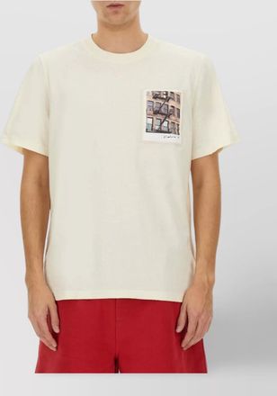 Helmut Lang postcard building graphic print t-shirt