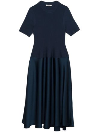 SIMKHAI Marionne knitted-panel midi dress - Blue