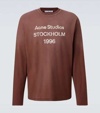 Acne Studios Logo cotton and hemp T-shirt