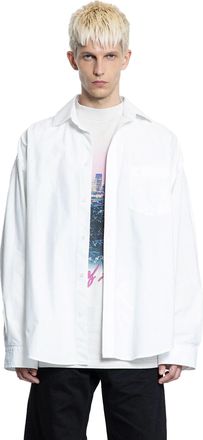 Balenciaga Layered Shirt in Cotton Poplin and Dry Jersey