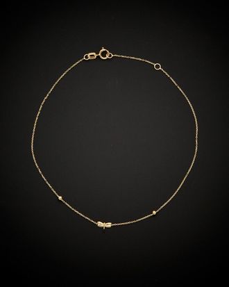 Italian Gold, Inc 14K Italian Gold Dragonfly Adjustable Anklet