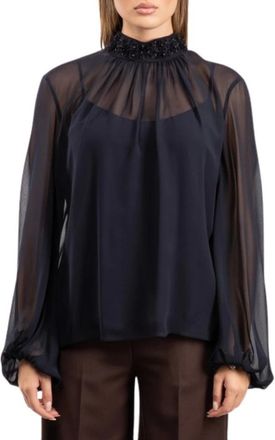 Max Mara Overhemden, Dames, Blauw, 2Xs, Blouse