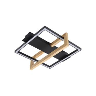 Lindby L&aacute;mpara de techo LED de Aluminio Negro