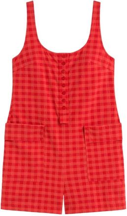 Thinking Mu Playsuit - Dames - Playsuits - Rood - XL - Jumpsuits & Playsuits