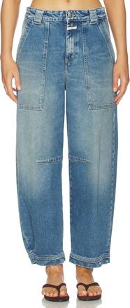 Closed Rhannon Barrel Jeans In Mid Blue