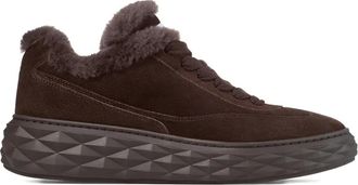 Jimmy Choo London Diamond Maxi Retro F su&egrave;de sneakers - Bruin