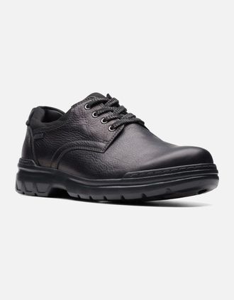 Clarks Mens Clarks Rockie WalkGTX waterproof shoe in black leather Extra Wide H fit - Size: 8.5/H- extra wide