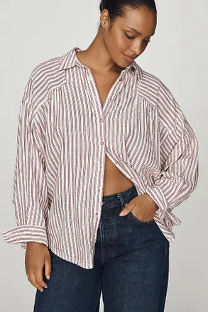 Pilcro Issy Batwing Buttondown Shirt