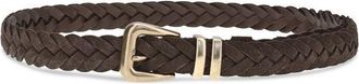 Brunello Cucinelli Mens Brown Calf Leather Bos Taurus Belt