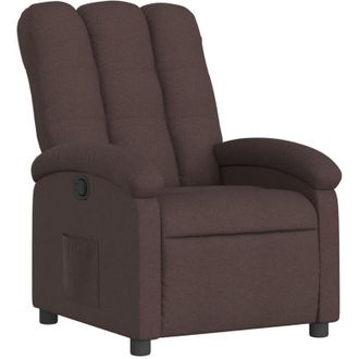 vidaXL Sill&oacute;n Reclinable De Tela Marr&oacute;n Oscuro Vidaxl