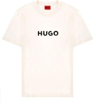 HUGO BOSS Dumeo T-shirt met schildpadlogo - Heren - T-shirts - Roze - L - Katoen - Tops