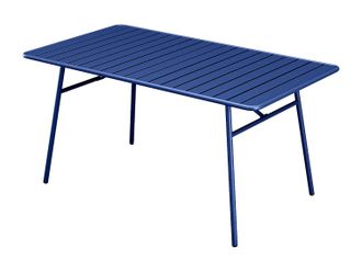 Vente-Unique Tavolo da giardino L.200 cm Metallo Blu notte - MIRMANDE di MYLIA