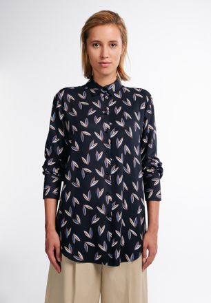 Eterna Hemdbluse ETERNA LOOSE FIT, Damen, Gr. 38, schwarz, 100% Viskose, Blusen Hemdbluse