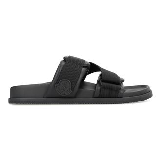 Moncler Sliders, female, Black, 5 UK, Mon Summer Slides