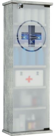 ebuy24 Gabinete M&eacute;dico Vcm Dimensiones Aprox. Al. 92 X An. 31 X P. 18 Cm Armario Farmac&eacute;utico Bloqueable Armario Farmac&eacute;utico - Omal Xl (&oacute;ptica De Hormig&oacute;n)