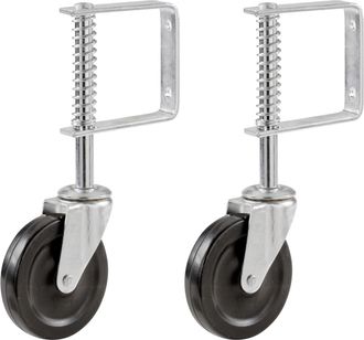 No Brand Ruedas Para Port&oacute;n Con Resorte, 4 Pulgadas, Ruedas Amortiguadoras Con Resorte Para Port&oacute;n De Patio, Ruedas Telesc&oacute;picas Elevables - Capacidad De Carga