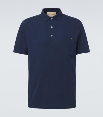 Valentino VGold cotton pique polo shirt