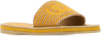 Chlo&eacute; Womens Sand Slipper Gold Raffia