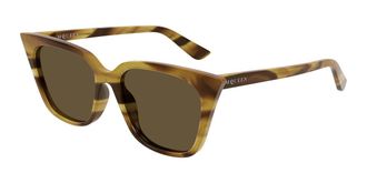 Alexander McQueen AM0556S 003 Womens Sunglasses Tortoiseshell Size 53