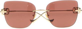 Valentino Garavani Womens Sunglass Gold Metal Sunglasses