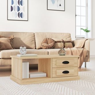 vidaXL Vidaxl - Mesa De Centro Madera Contrachapada Roble Sonoma 90x50x35 Cm