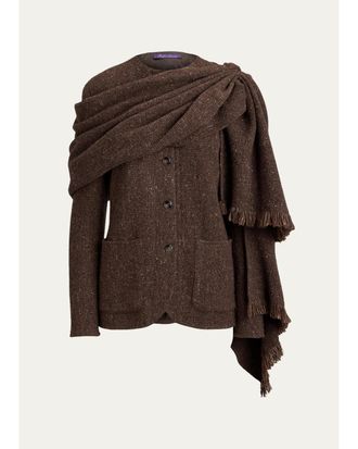 Ralph Lauren Collection Alira Wool-Blend Donegal Tweed Jacket