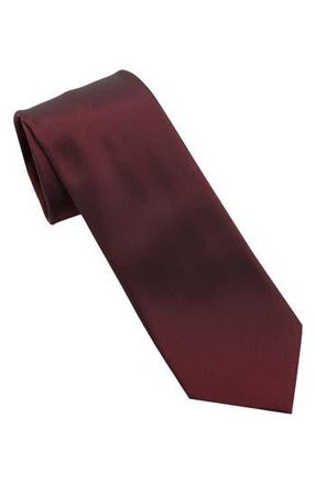 DKNY Iridescent Solid Tie in Dark Red at Nordstrom Rack