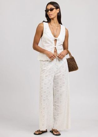 Onia Wide Leg Drawstring Pant in White at Nordstrom, Size X-Small